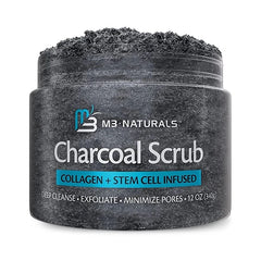 M3 Charcoal Exfoliating Body Scrub with Collagen 12 oz