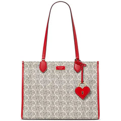 Kate Spade New York Valentine's Day Spade Flower Coasted Canvas Large Market Tote