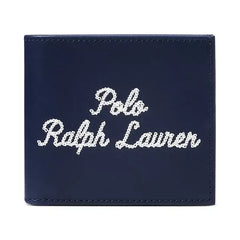 Polo Ralph Lauren Men's Embroidered Leather Billfold Wallet