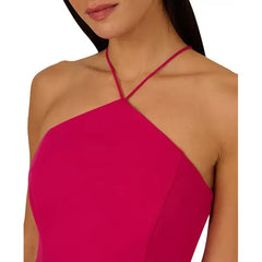 Adrianna Papell Womens Ruffled Tiered Midi Dress, Elegant Style for Special Occasions,Bright Rose