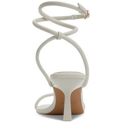 ALDO Women's Dime Strappy Dress Sandals, Elegant and Stylish Heels, White