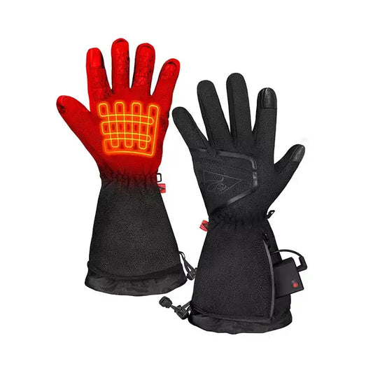ActionHeat AA Battery Heated Fleece Gloves 2.0 for Ultimate Warmth and Comfort, Black