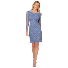 Adrianna Papell Embellished Sheath Dress, Perfect for Formal and Special Occasions