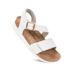 Aerothotic Serena Double Strappy Open Toe, Comfortable Leather Platform Sandals