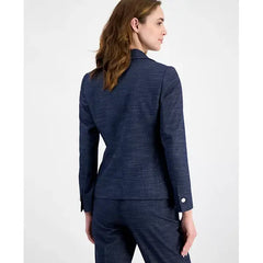 Anne Klein Womens One Button Notched Collar Jacket, Elegant Stylish Outerwear for Women