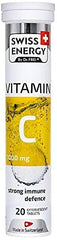 Swiss Energy, Vitamin C 1000 mg, lemon flavor, strong immune defense, 20 effervescent tablets