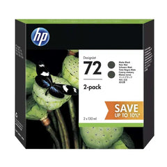 HP 72 130-ml (2-pack) DesignJet Ink Cartridges (P2V33A) - Matte Black