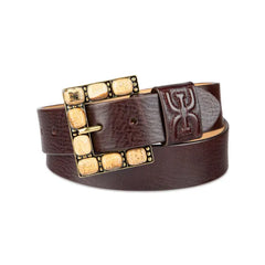 Sam Edelman Stone Embellished Buckle Belt - Brown