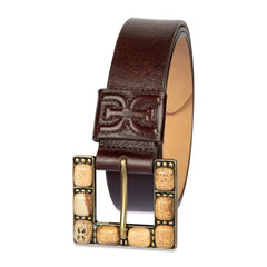 Sam Edelman Stone Embellished Buckle Belt - Brown