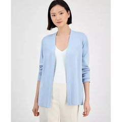 Anne Klein Womens Newport Kissing Front Cardigan, Lightweight Elegant Layering Sweater