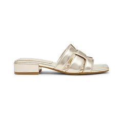 Anne Klein Womens Loyal Square Toe Slide Flat Sandals, Comfortable and Stylish Summer Footwear