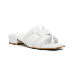 Anne Klein Womens Loyal Square Toe Slide Flat Sandals, Comfortable and Stylish Summer Footwear