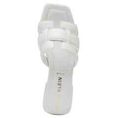 Anne Klein Womens Loyal Square Toe Slide Flat Sandals, Comfortable and Stylish Summer Footwear