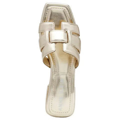 Anne Klein Womens Loyal Square Toe Slide Flat Sandals, Comfortable and Stylish Summer Footwear