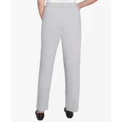 Alfred Dunner Women's Dress Code Comfort Allure Imitation Short Length Pants, Pearl