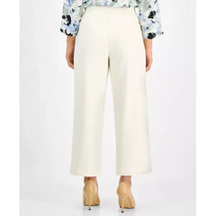 Anne Klein Petite Tie Waist Wide Leg Cropped Pants, Stylish Comfortable Fit for Everyday Wear