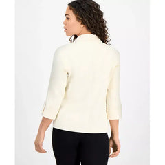 Anne Klein One Button Roll Tab Sleeve Blazer, Regular and Petite Fit