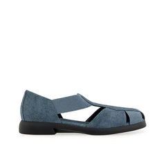 Aerosoles Women's 4Give Almond Toe Fisherman Flats, Stylish Comfortable Everyday Shoe, Denim Fabrics