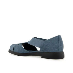 Aerosoles Women's 4Give Almond Toe Fisherman Flats, Stylish Comfortable Everyday Shoe, Denim Fabrics