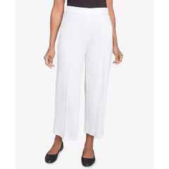 Alfred Dunner Petite Nantucket Pleated Wide Leg Ankle Pants