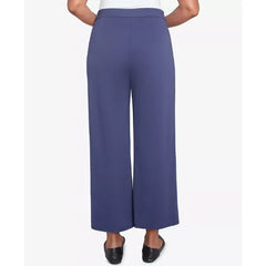 Alfred Dunner Petite Nantucket Pleated Wide Leg Ankle Pants
