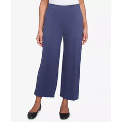 Alfred Dunner Petite Nantucket Pleated Wide Leg Ankle Pants