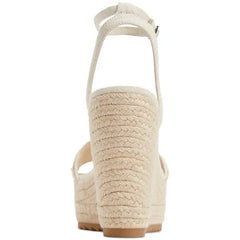 ALDO Women's Aberitram Two-Piece Espadrille Wedge Sandals, Comfortable Stylish Wedges , White Woven