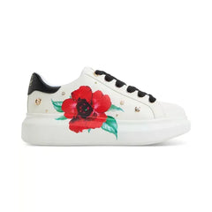 ALDO Womens Lovekiss Embellished Lace Up Platform Sneakers, Stylish Casual Shoes, White Multi