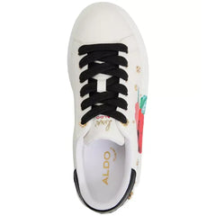 ALDO Womens Lovekiss Embellished Lace Up Platform Sneakers, Stylish Casual Shoes, White Multi