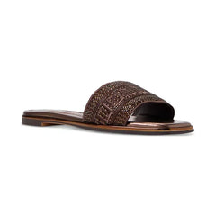 ALDO Women's Oceania Embroidered Slide Flat Sandals, Comfortable Stylish Flats
