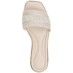 ALDO Women's Oceania Embroidered Slide Flat Sandals, Comfortable Stylish Flats