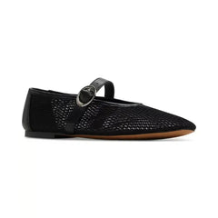 ALDO Womens Quincey Mary Jane Flats Classic and Comfortable Flats ,Black Mesh