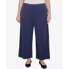 Alfred Dunner Plus Size Nantucket Pleated Wide Leg Ankle Pants