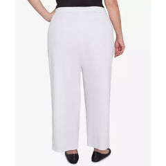 Alfred Dunner Plus Size Nantucket Pleated Wide Leg Ankle Pants
