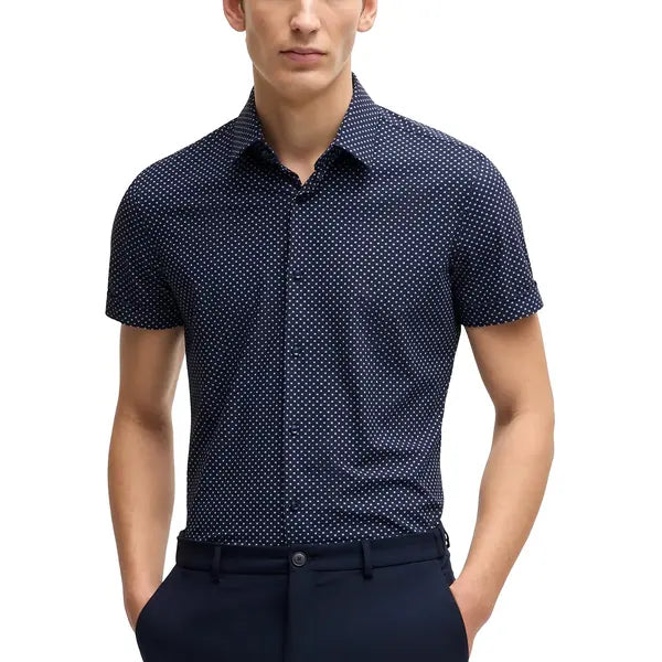 BOSS by Hugo Boss Men's Performance-Stretch Slim-Fit Dress Shirt DiscountStore BOSS by Hugo Boss Men's Performance-Stretch Slim-Fit Dress Shirt DiscountStore