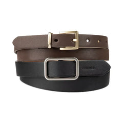 Calvin Klein 2-Pc Skinny Belt Set - Black/Brown
