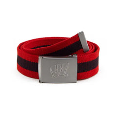 Eagles Wings Men's Wisconsin Badgers Fabric Belt