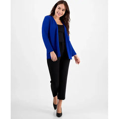 Anne Klein Petite Long Sleeve Buckle Closure Cardigan, Stylish Comfortable Womens Outerwear