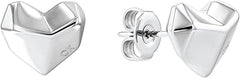 Calvin Klein Timeless Mesh Mf Women's Light Carnation Gold Dial, Ionic Plated Carnation Gold Steel Watch + Calvin Klein Faceted Heart, Women's Stud Earrings