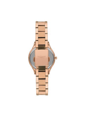 Lee Cooper Women's Y120 Movement Watch, Analog Display and Metal Strap - LC07113.420, Rose Gold