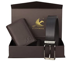 HORNBULL Gift Hamper for Men|Mens Combo Gift Set|Leather Wallets for Men|Men's Wallet & Belt - BW104100