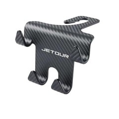 Amexim Jetour Branded Rear Seat Hook Bracket for Storage Rack | Carbon-fiber Mobile Phone Holder for back Seat Passangers