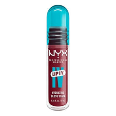 NYX Professional Makeup Lip IV Hydrating Gloss Stain, Lip Gloss, Up to 12HR Hydration, High Pigment, Wet Shine Finish, Bubblegum Burst