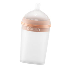 BORRN Silicone Baby Bottle, 100% BPA Free Silicone, Easy to Clean Two Piece Design, Soft to Hold, Non Toxic Silicone Feeding Bottle | 240ml