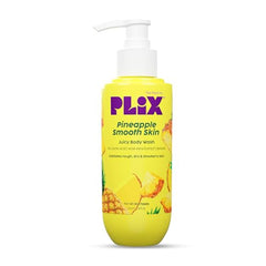 PLIX - THE PLANT FIX Pineapple 5% Lactic Acid Exfoliating Body Wash For All Skin Types, Paraben-Free Shower Gel, For Dry, Rough & Strawberry Skin, 236 Ml