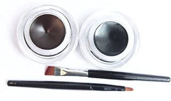 Lusty Soul 3 in 1 CC and BB Water Proof Foundation Concealer Cream with Air Cushion Mushroom+ Long Lasting Gel Eyeliner, Black and Brown (CC Cream + MF Eyeliner)