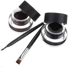 Lusty Soul 3 in 1 CC and BB Water Proof Foundation Concealer Cream with Air Cushion Mushroom+ Long Lasting Gel Eyeliner, Black and Brown (CC Cream + MF Eyeliner)
