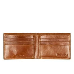 Timberland Men's Crazy Horse Slim Leather Bi-Fold Wallet, Brown One Size