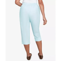 Alfred Dunner Women's St. Thomas Heat Set Embroidered Capri Pants