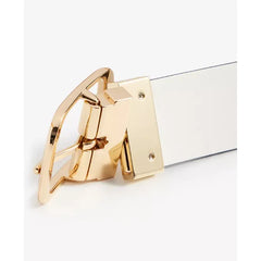On 34th Reversible Faux-Leather Belt - Navy White
